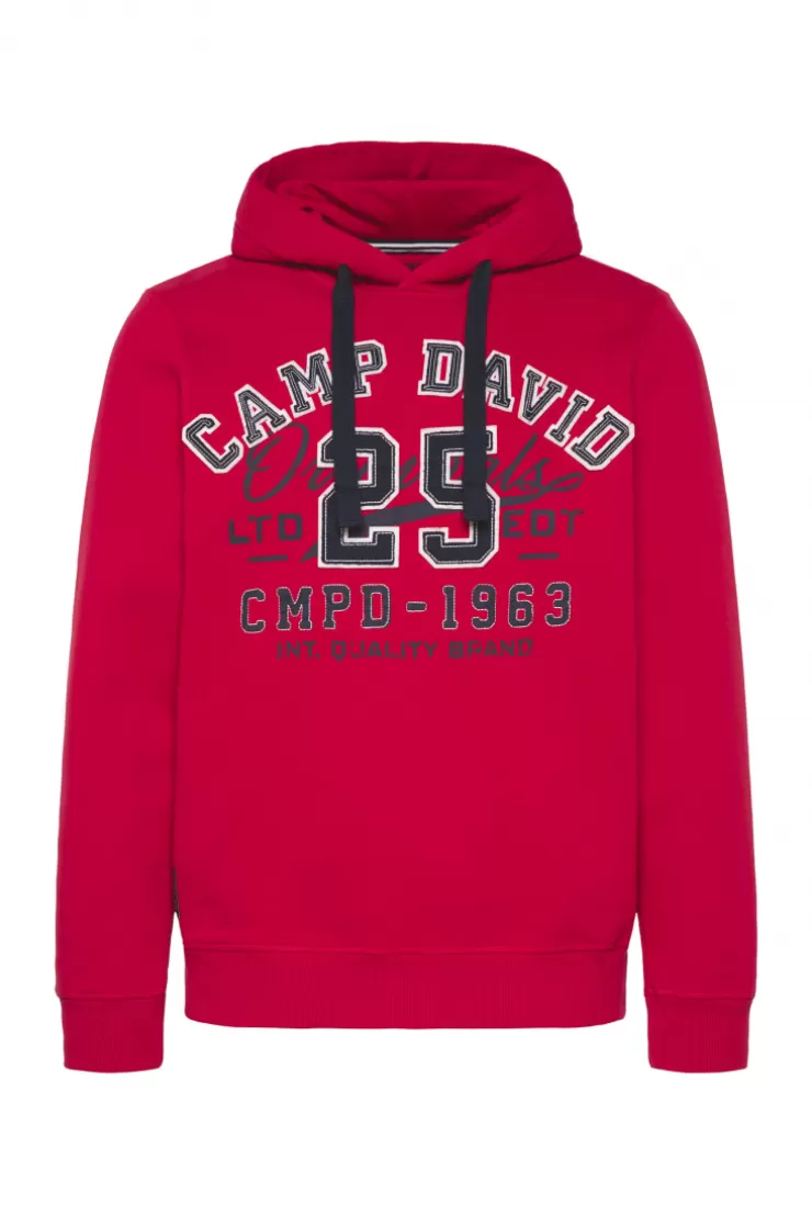 CAMP DAVID & SOCCX Hoodie mit Artwork im Retro-Style royal red royalred Outlet