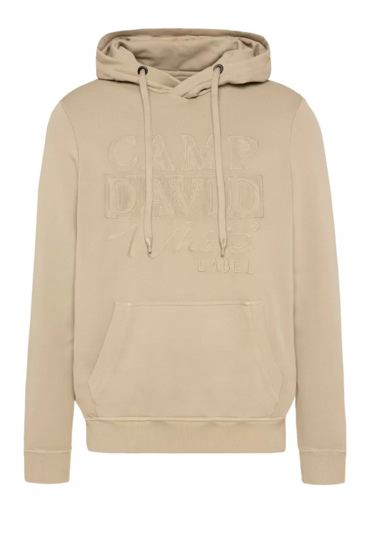 CAMP DAVID & SOCCX Hoodie mit tonigem Logo Artwork tan Hot