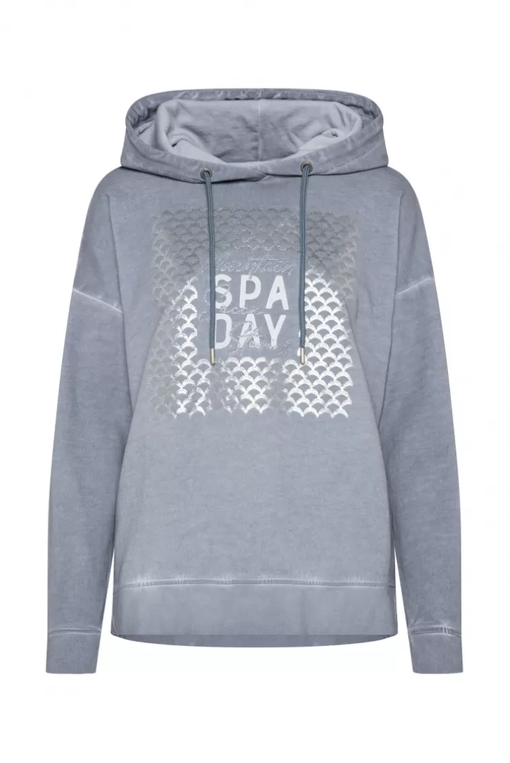 CAMP DAVID & SOCCX Hoodie Oil Dyed mit Artwork cold grey coldgrey Sale