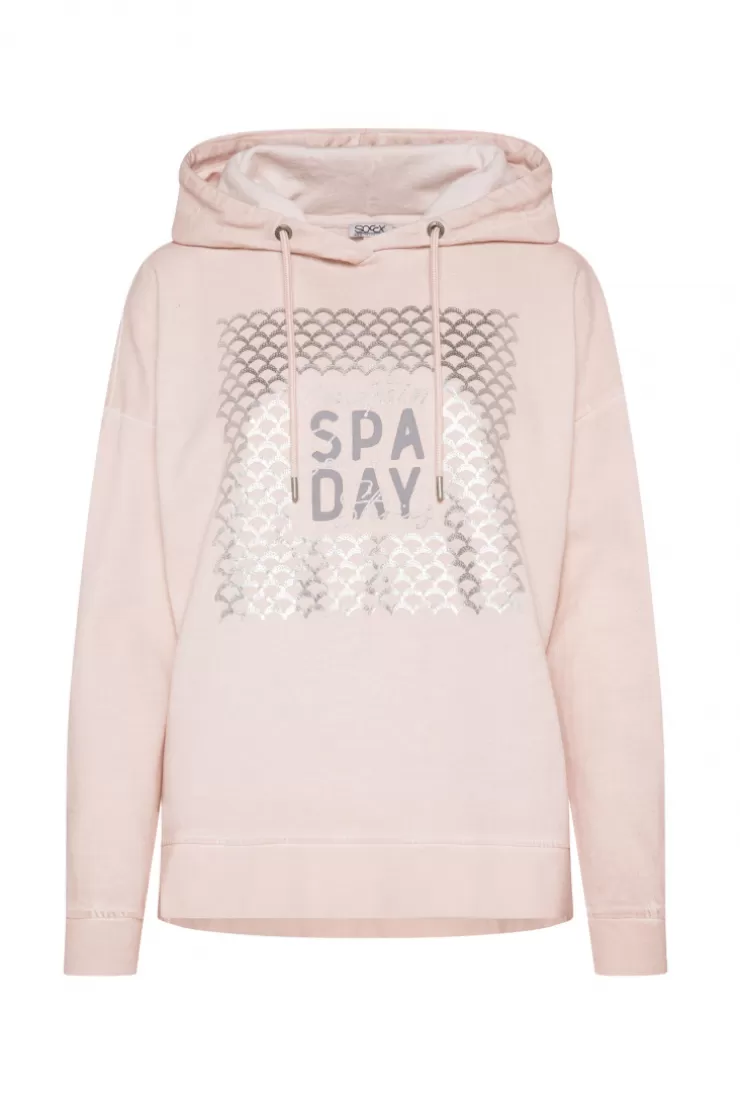 CAMP DAVID & SOCCX Hoodie Oil Dyed mit Artwork rose blush roseblush Sale