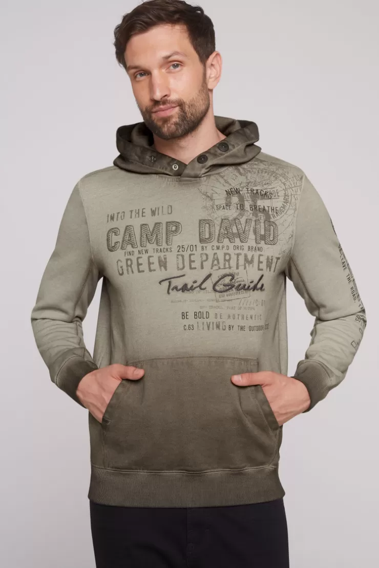 CAMP DAVID & SOCCX Hoodie Oil Dyed mit Artworks fossil brown fossilbrown Online