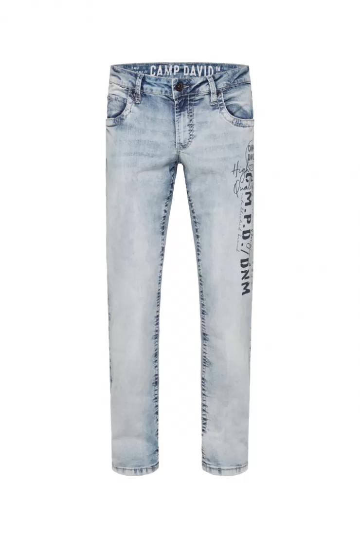 CAMP DAVID & SOCCX Jeans NI:CO Regular Fit mid blue printed midblueprinted Cheap