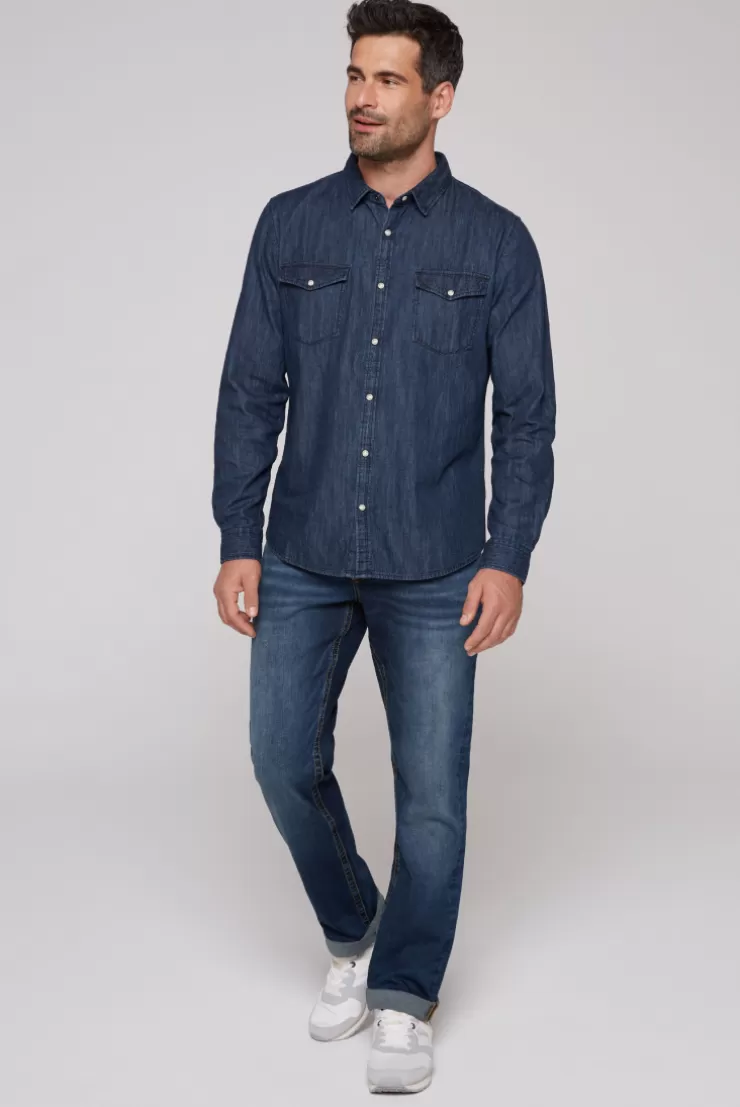 CAMP DAVID & SOCCX Jeanshemd Regular Fit blue vintage bluevintage New