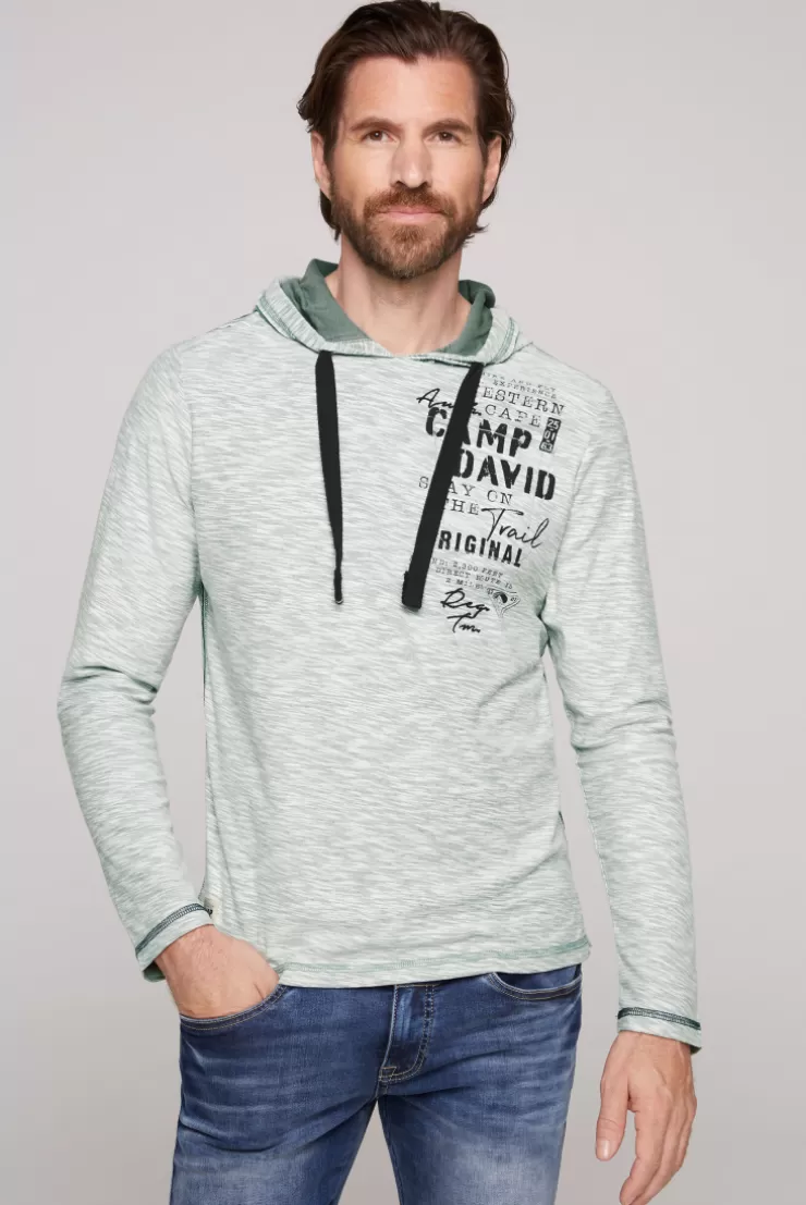 CAMP DAVID & SOCCX Kapuzenshirt mit Brusttasche und Logo Print teal Hot