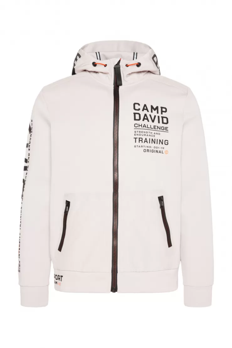 CAMP DAVID & SOCCX Kapuzensweatjacke im Materialmix mit Rubber Prints shell Shop