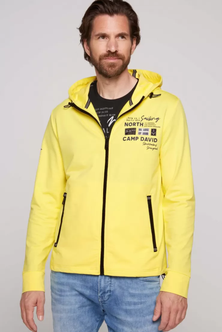 CAMP DAVID & SOCCX Kapuzensweatjacke mit Label-Applikationen light lime lightlime Best Sale