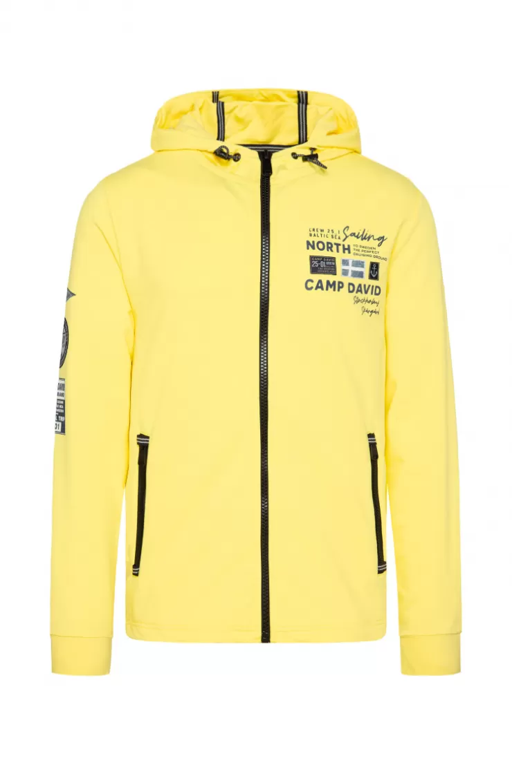 CAMP DAVID & SOCCX Kapuzensweatjacke mit Label-Applikationen light lime lightlime Best Sale