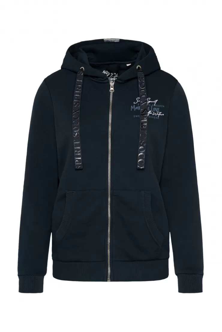 CAMP DAVID & SOCCX Kapuzensweatjacke mit Rückenprint blue navy bluenavy Clearance