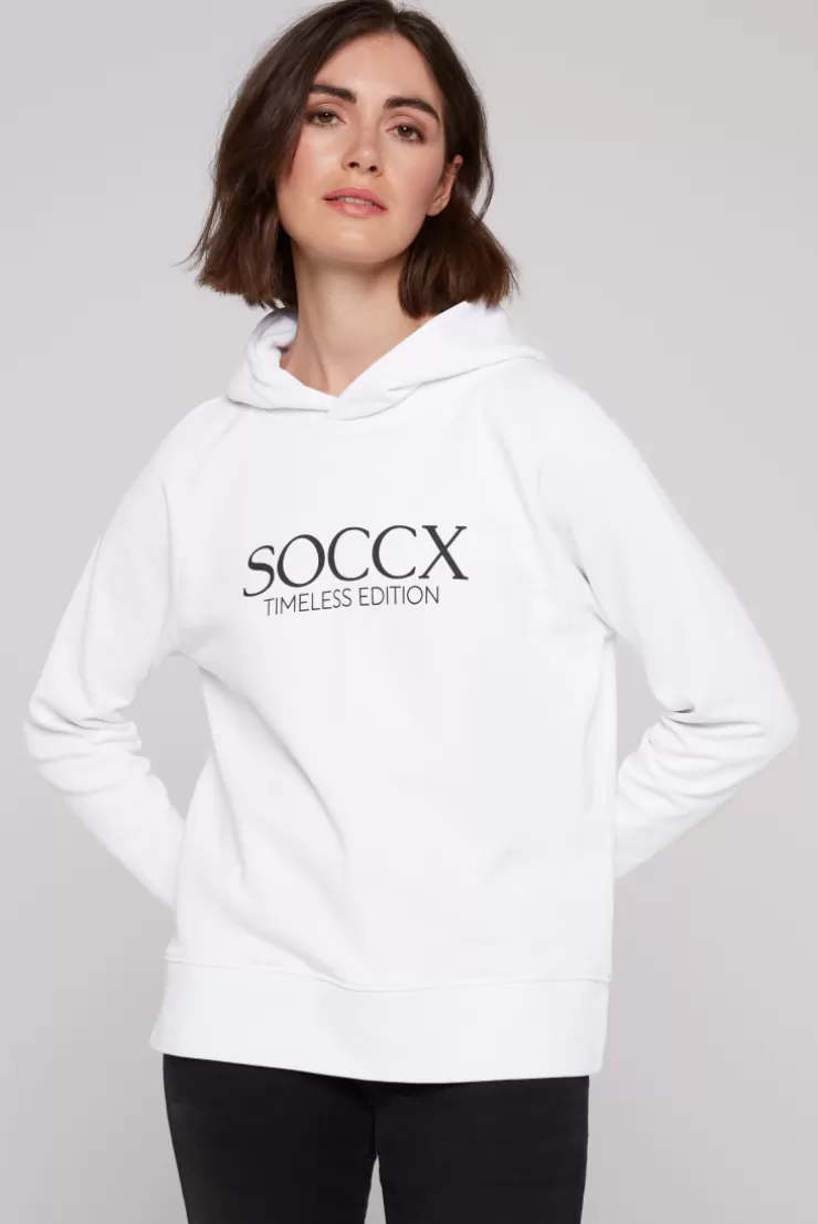 CAMP DAVID & SOCCX Kapuzensweatshirt mit Logo Print opticwhite Online