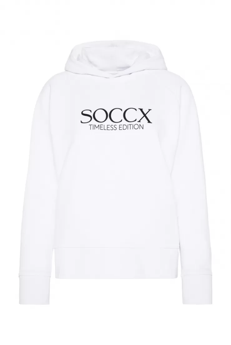 CAMP DAVID & SOCCX Kapuzensweatshirt mit Logo Print opticwhite Online