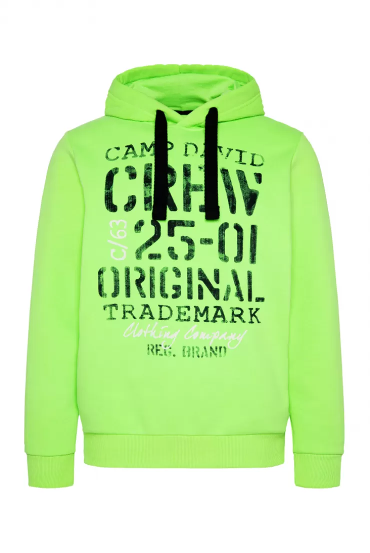 CAMP DAVID & SOCCX Kapuzensweatshirt mit Used Print neon green neongreen Sale