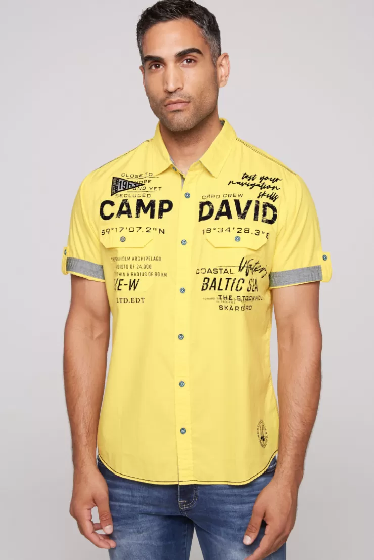 CAMP DAVID & SOCCX Kurzarmhemd mit Klappentaschen und Prints light lime lightlime Best Sale