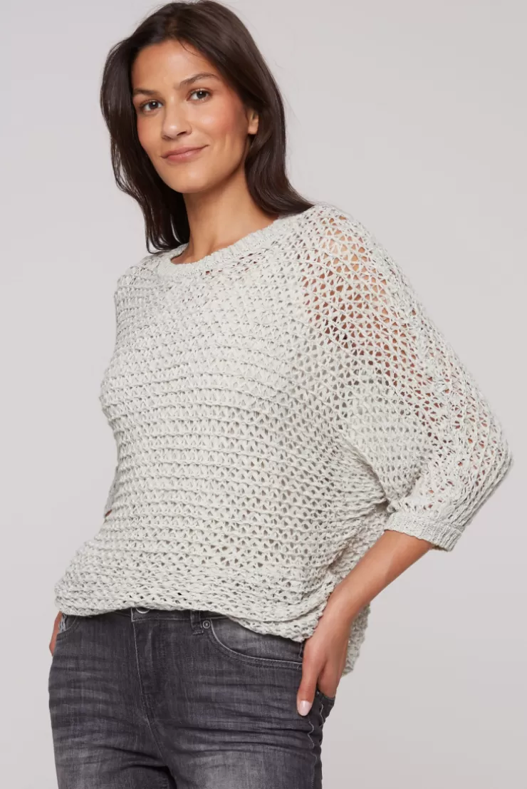 CAMP DAVID & SOCCX Kurzarm-Pullover aus Strukturgarn stone beige stonebeige Shop