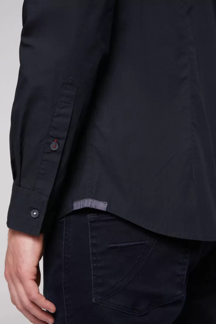 CAMP DAVID & SOCCX Langarmhemd mit Color-Blocking und Artworks blue navy bluenavy Cheap