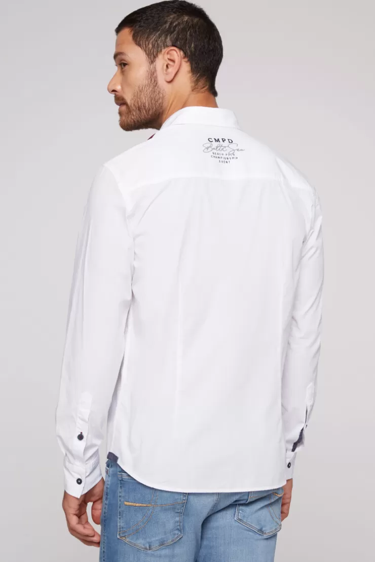 CAMP DAVID & SOCCX Langarmhemd mit Color-Blocking und Artworks opticwhite Store