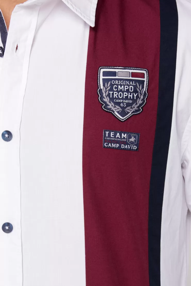 CAMP DAVID & SOCCX Langarmhemd mit Color-Blocking und Artworks opticwhite Store
