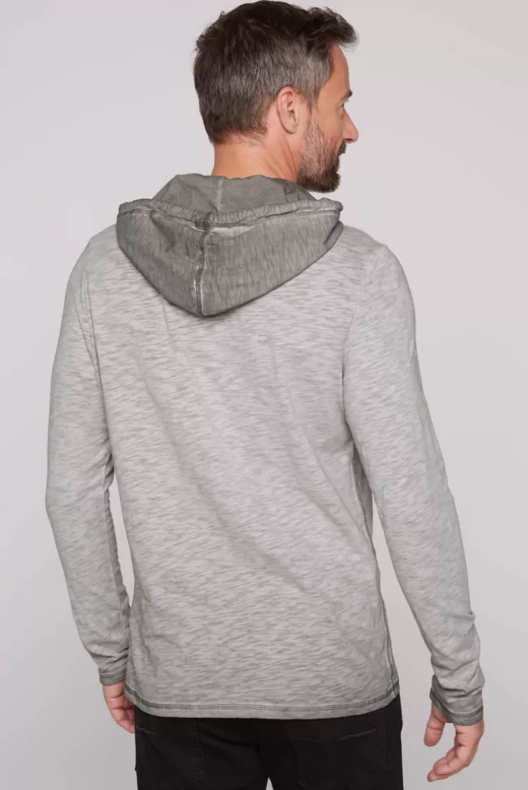 CAMP DAVID & SOCCX Langarmshirt mit Kapuze und Vintage Print | 4XL shadow Store