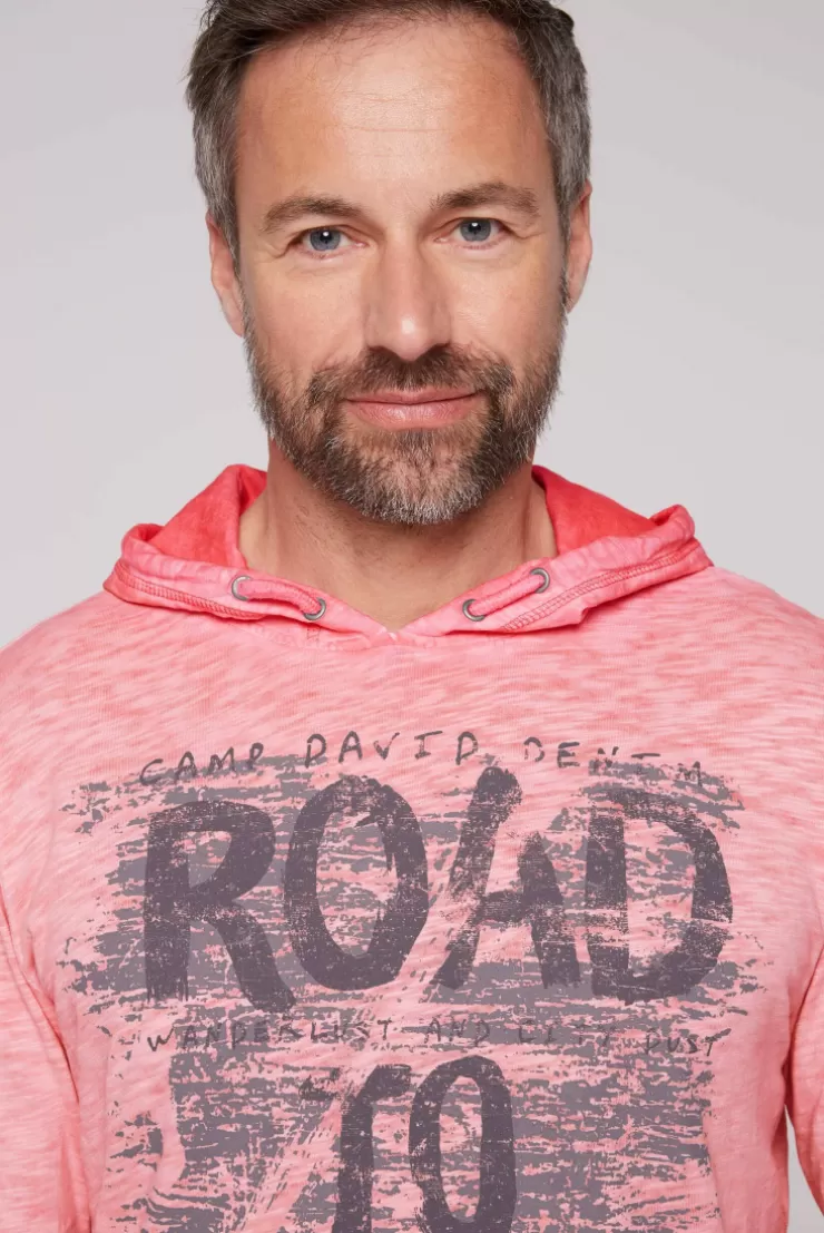 CAMP DAVID & SOCCX Langarmshirt mit Kapuze und Vintage Print sunrise Sale