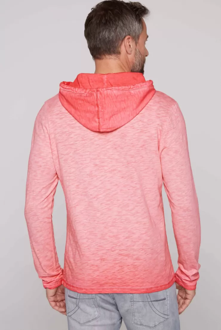 CAMP DAVID & SOCCX Langarmshirt mit Kapuze und Vintage Print sunrise Sale