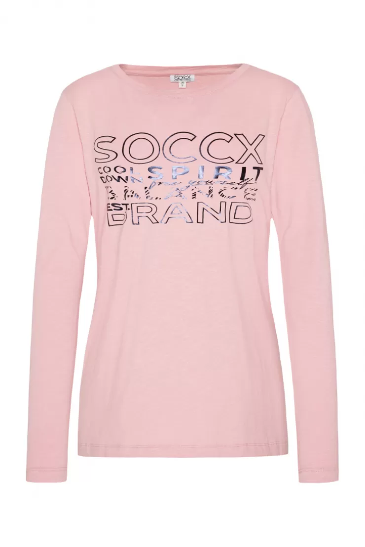 CAMP DAVID & SOCCX Langarmshirt mit Logo Print milky rose | XL milkyrose Shop