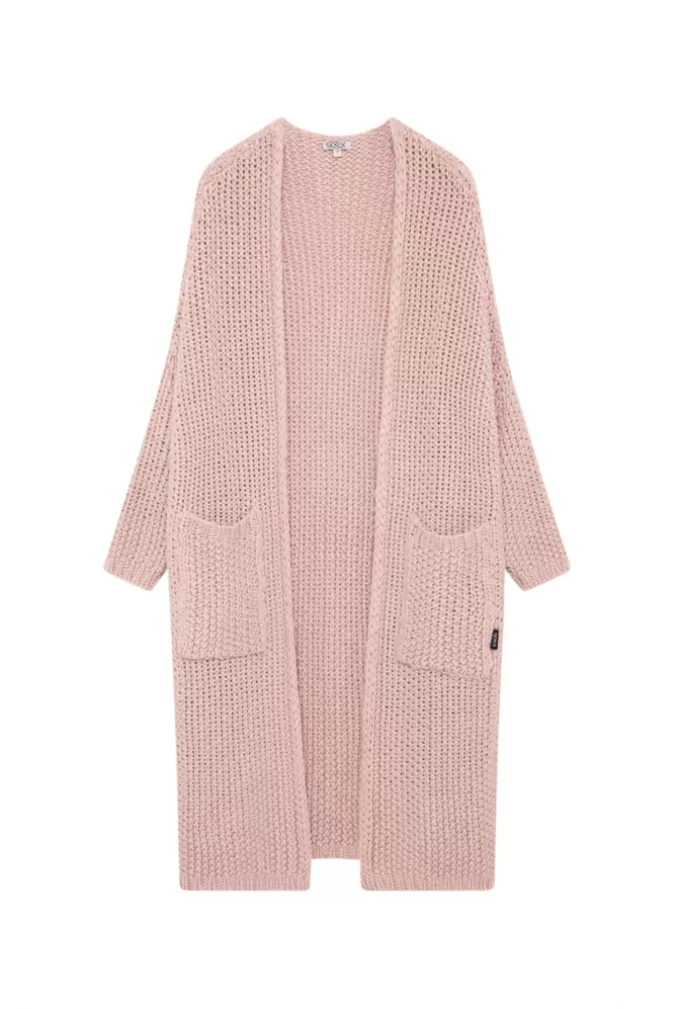 CAMP DAVID & SOCCX Langer Cardigan mit Perlmuster rose blush roseblush Cheap