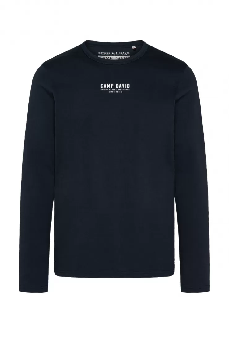 CAMP DAVID & SOCCX Longsleeve mit Logo Print blue navy bluenavy Fashion