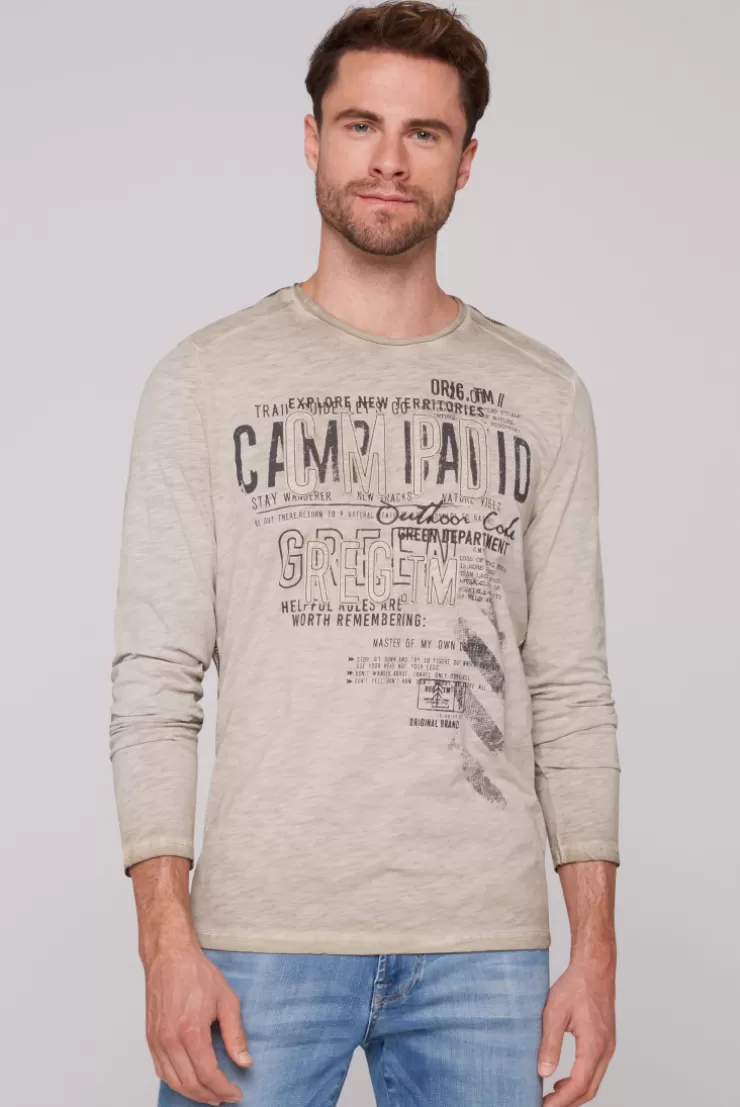 CAMP DAVID & SOCCX Longsleeve mit Tapes und Logo-Applikationen fossil brown fossilbrown New