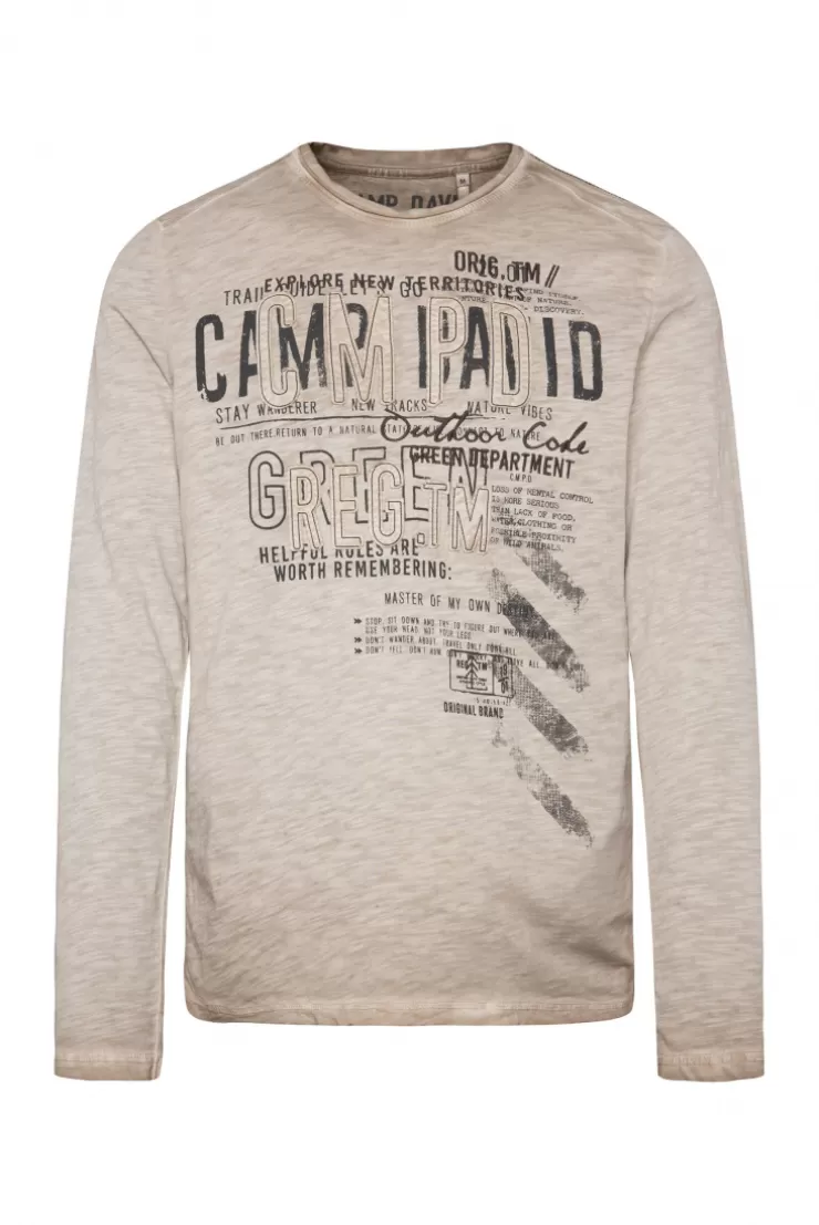 CAMP DAVID & SOCCX Longsleeve mit Tapes und Logo-Applikationen fossil brown fossilbrown New