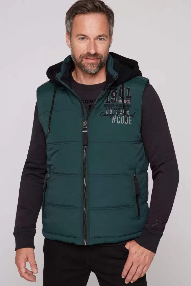 CAMP DAVID & SOCCX Outdoorweste mit abtrennbarer Sweatkapuze deep green deepgreen Shop