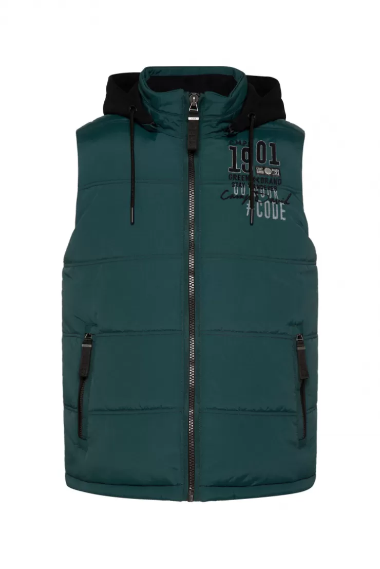 CAMP DAVID & SOCCX Outdoorweste mit abtrennbarer Sweatkapuze deep green deepgreen Shop