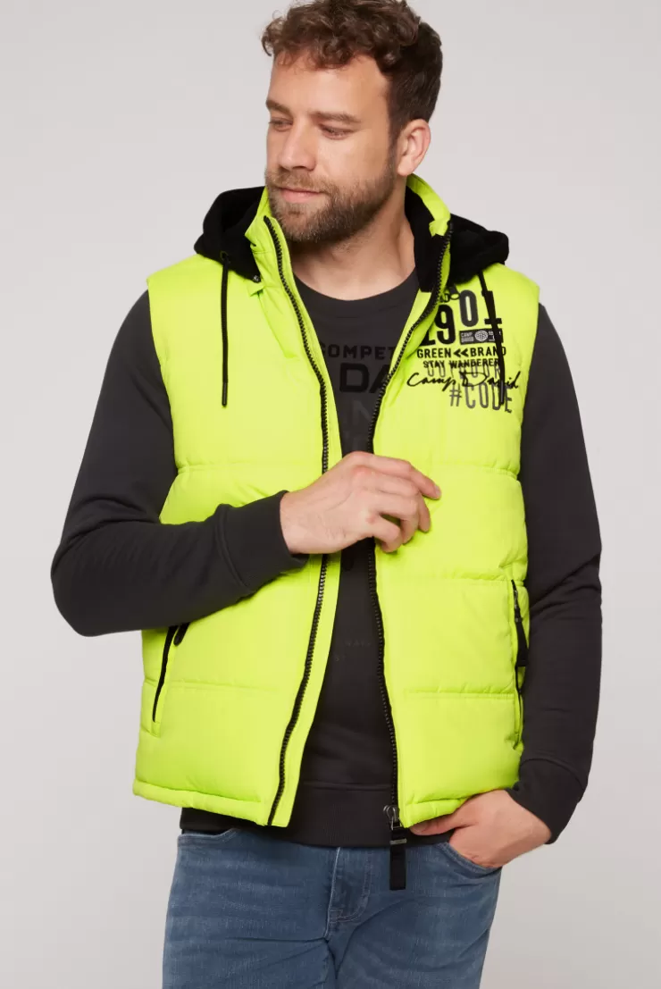 CAMP DAVID & SOCCX Outdoorweste mit abtrennbarer Sweatkapuze neon kiwi neonkiwi Fashion