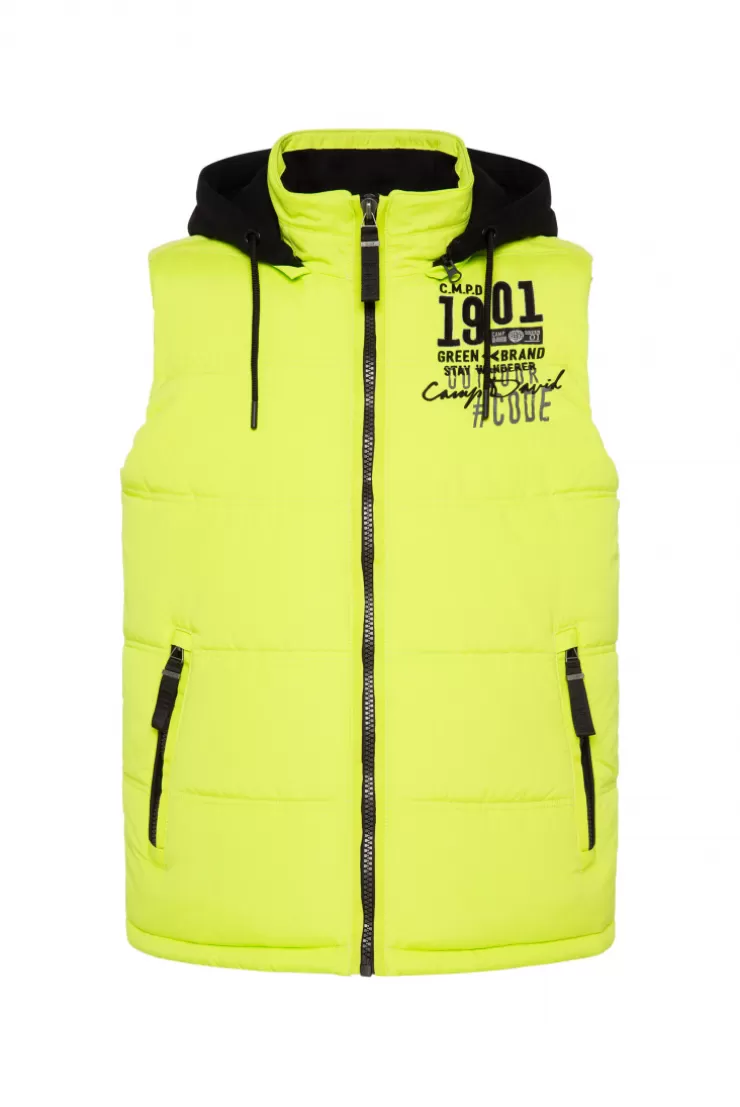 CAMP DAVID & SOCCX Outdoorweste mit abtrennbarer Sweatkapuze neon kiwi neonkiwi Fashion