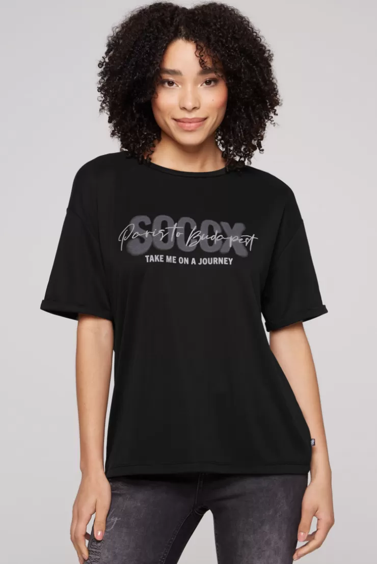 CAMP DAVID & SOCCX Oversized T-Shirt mit Logo Artwork black Flash Sale