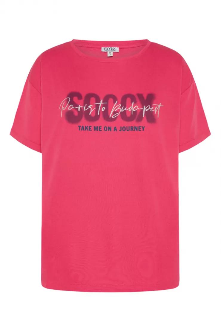 CAMP DAVID & SOCCX Oversized T-Shirt mit Logo Artwork pinky red pinkyred Shop