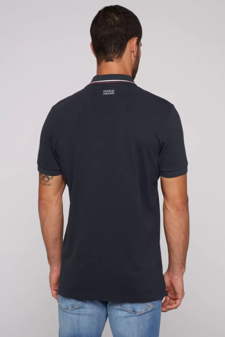 CAMP DAVID & SOCCX Pikee-Polo mit Color-Blocking und Artwork blue navy bluenavy Sale