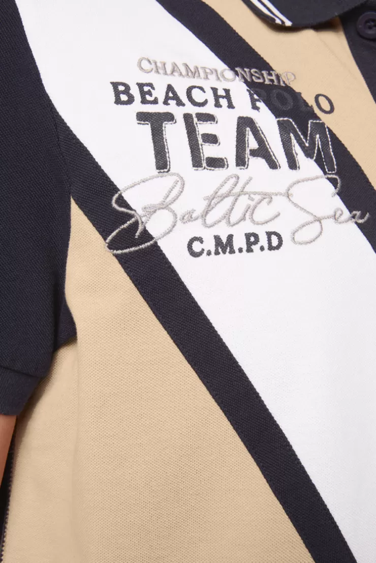 CAMP DAVID & SOCCX Pikee-Polo mit Color-Blocking und Artworks tan Shop
