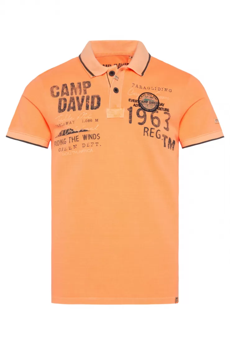 CAMP DAVID & SOCCX Pikee-Polo mit Logo-Applikationen sunrise orange sunriseorange Shop