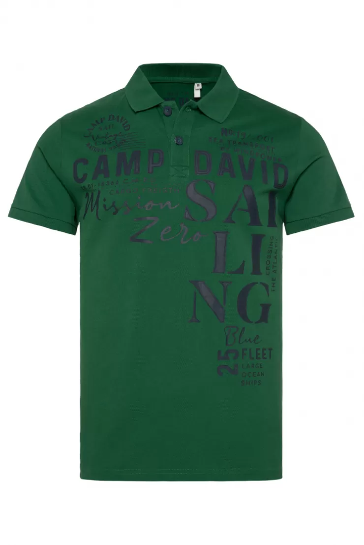 CAMP DAVID & SOCCX Pikee-Poloshirt mit Sailing Print raw green rawgreen Online