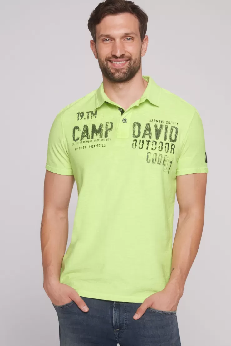 CAMP DAVID & SOCCX Polo mit Schultertapes und Logo Artwork poison ivy poisonivy Cheap