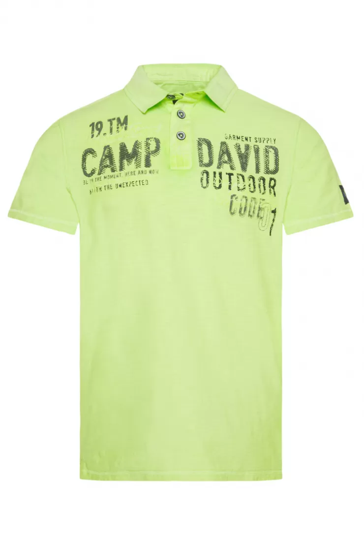 CAMP DAVID & SOCCX Polo mit Schultertapes und Logo Artwork poison ivy poisonivy Cheap