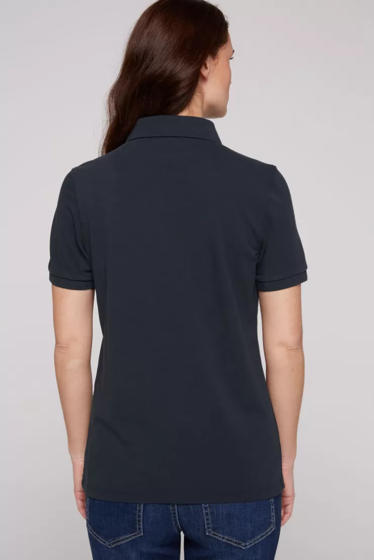 CAMP DAVID & SOCCX Poloshirt aus Pikee mit Glitter Print classic navy classicnavy Online