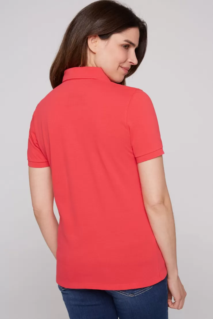 CAMP DAVID & SOCCX Poloshirt aus Pikee mit Glitter Print skipper red skipperred Online