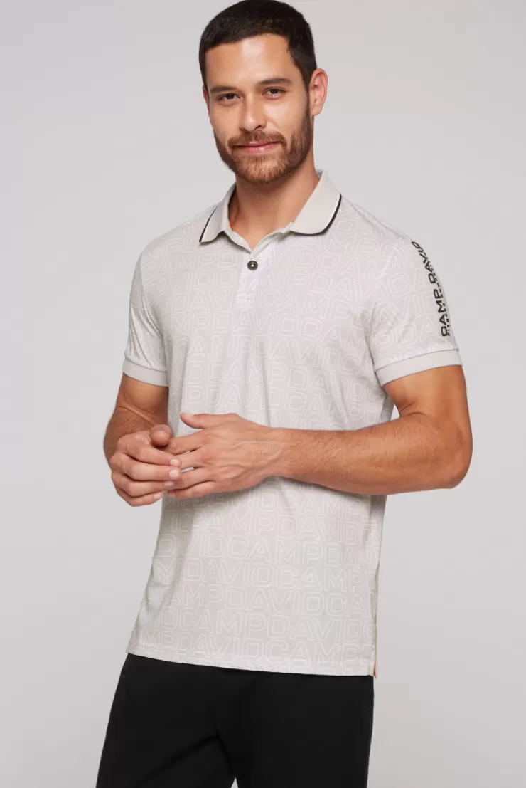 CAMP DAVID & SOCCX Poloshirt mit All Over Print shell Flash Sale