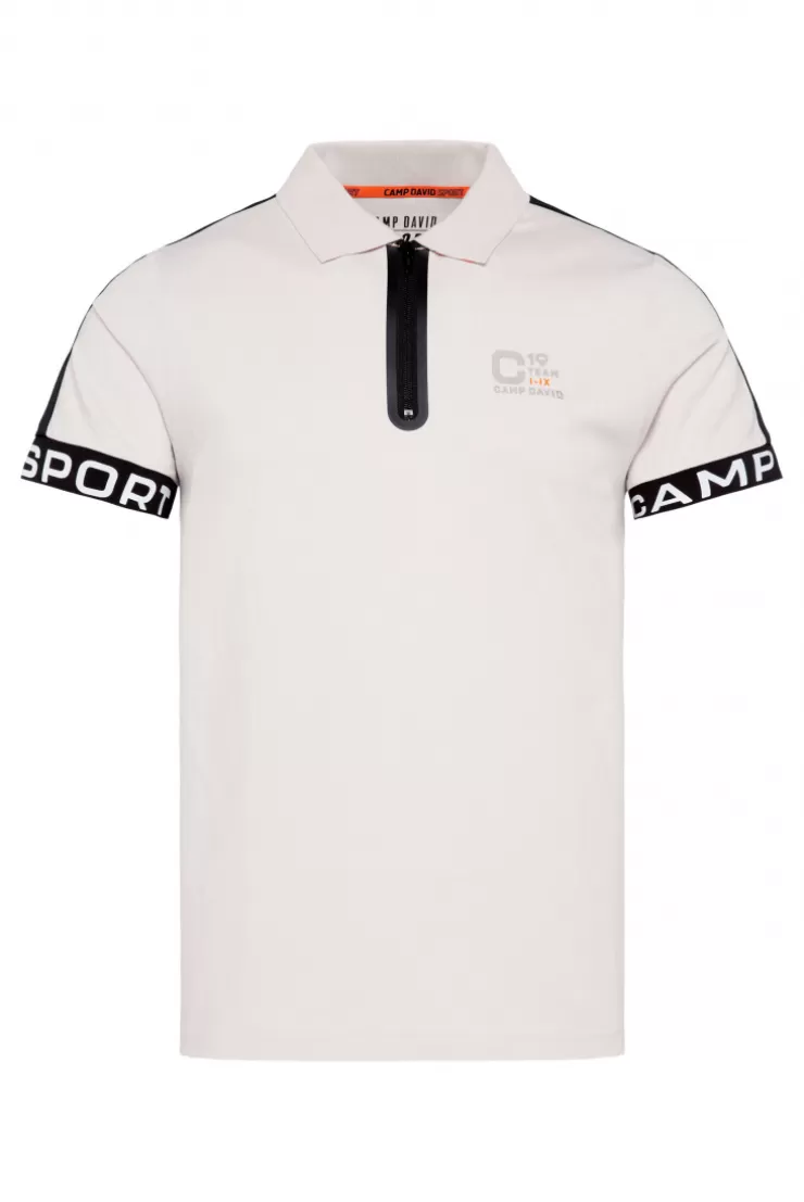 CAMP DAVID & SOCCX Poloshirt mit Zipper und reflektierenden Prints shell Shop