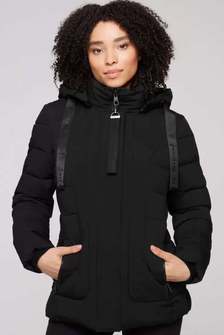 CAMP DAVID & SOCCX Puffer-Jacke mit abtrennbarer Kapuze black Fashion