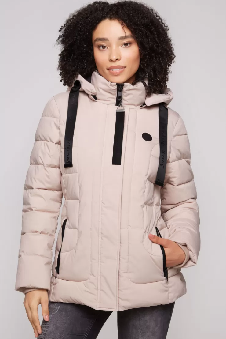 CAMP DAVID & SOCCX Puffer-Jacke mit abtrennbarer Kapuze light beige lightbeige Fashion