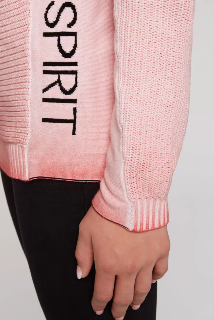 CAMP DAVID & SOCCX Pullover Oil Dyed mit Rollkragen und Intarsia-Logo pure coral purecoral Hot