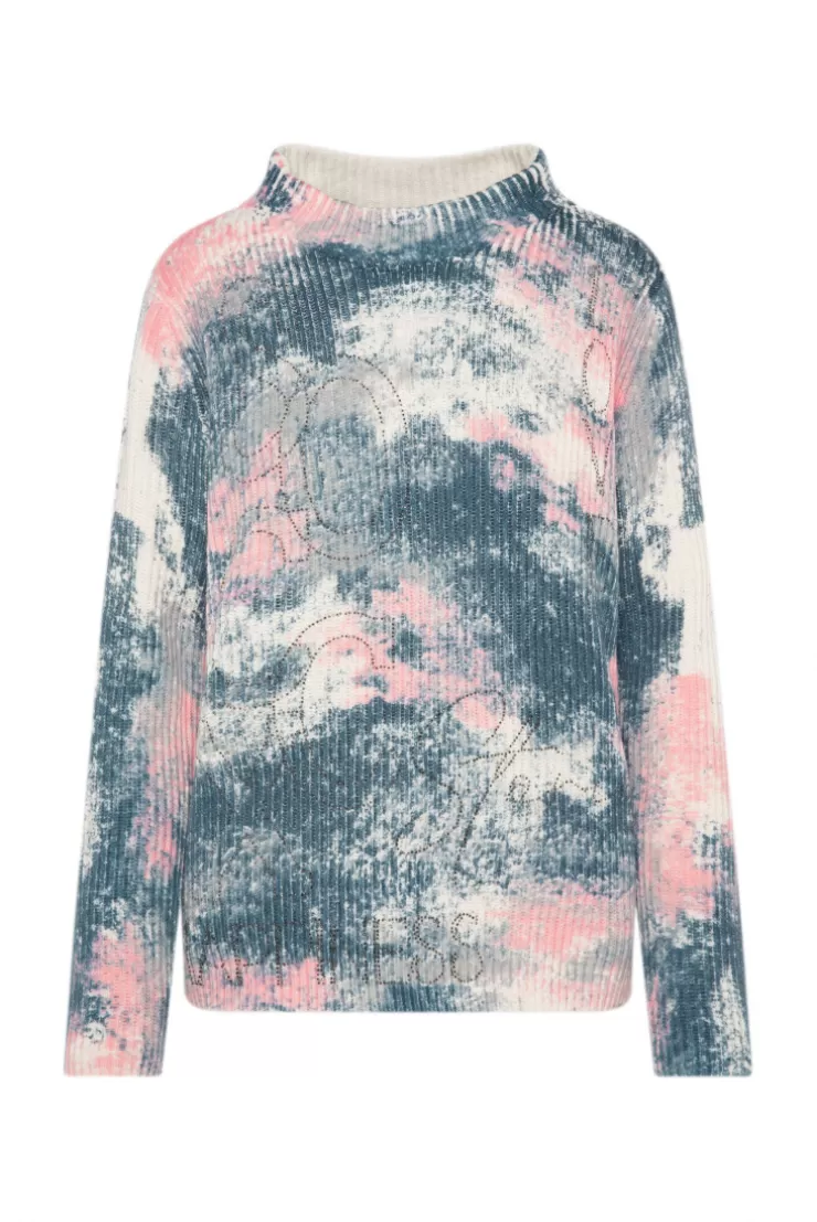 CAMP DAVID & SOCCX Rippstrickpullover mit All Over Print cold grey coldgrey Fashion