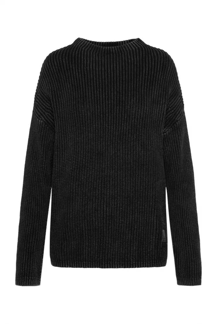 CAMP DAVID & SOCCX Rippstrickpullover Stone Washed black Online