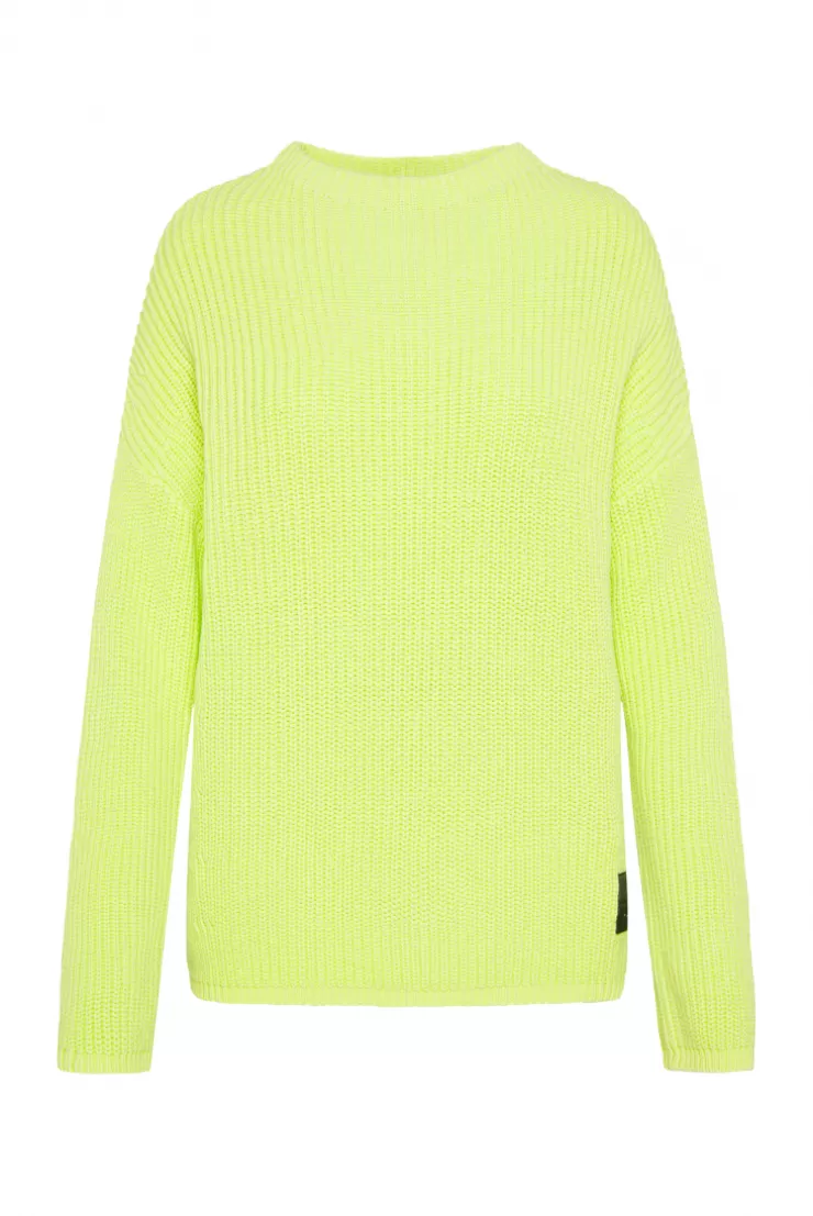 CAMP DAVID & SOCCX Rippstrickpullover Stone Washed yellow lime yellowlime Best Sale